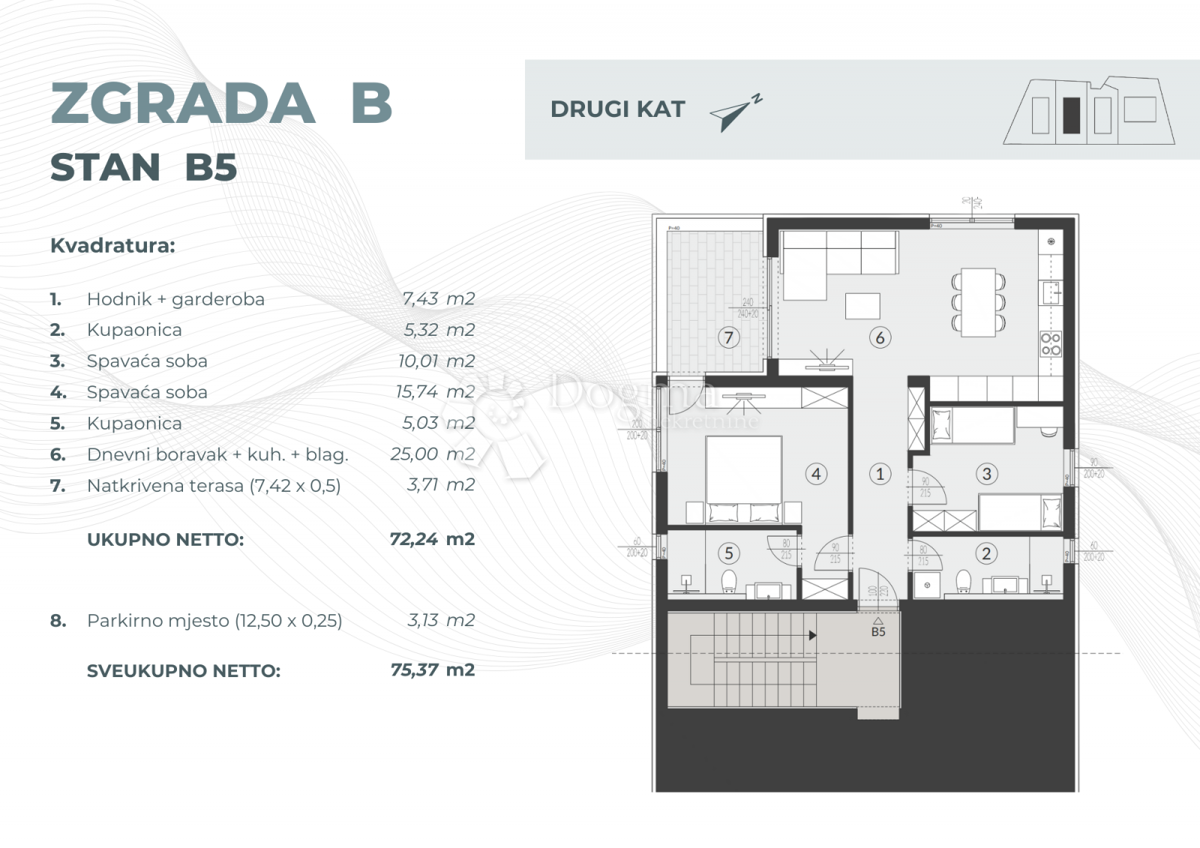 Allogio Fažana, 55,08m2
