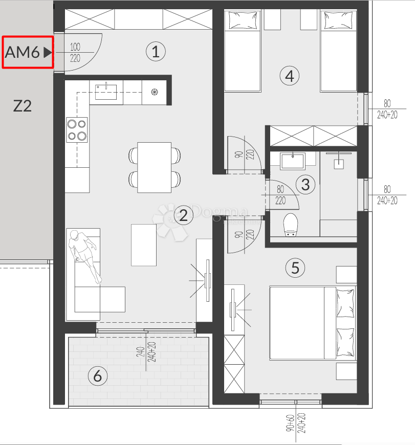 Allogio Banjole, Medulin, 51,87m2