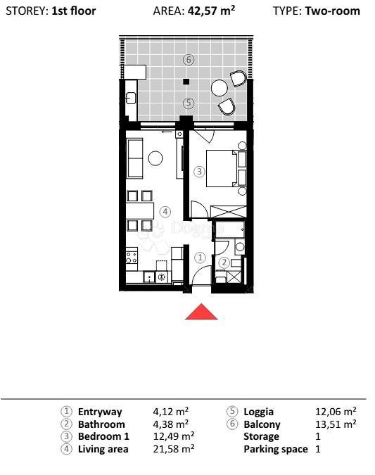 Allogio Umag, 66,90m2