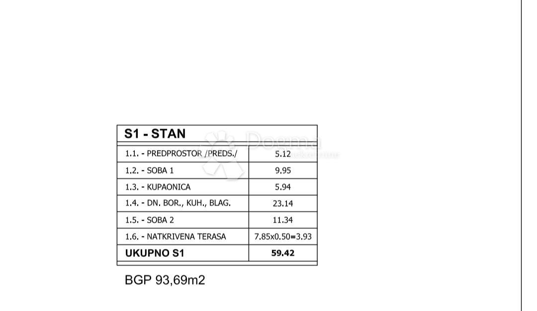 Allogio Valdebek, Pula, 54,99m2