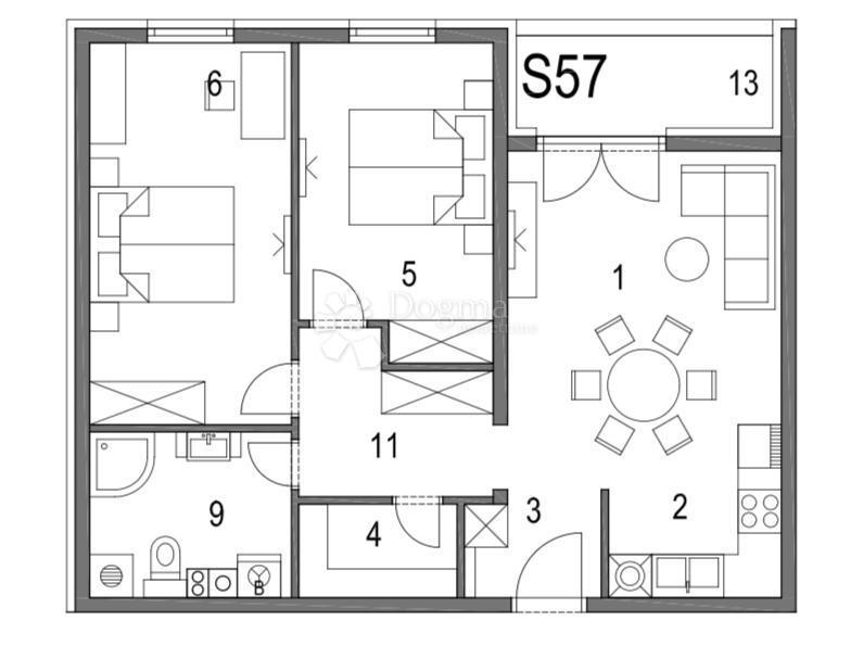 Allogio Klinča Sela, 68,34m2