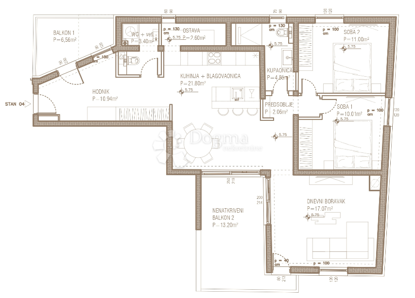 S4 – Appartamento spazioso con due camere al primo piano