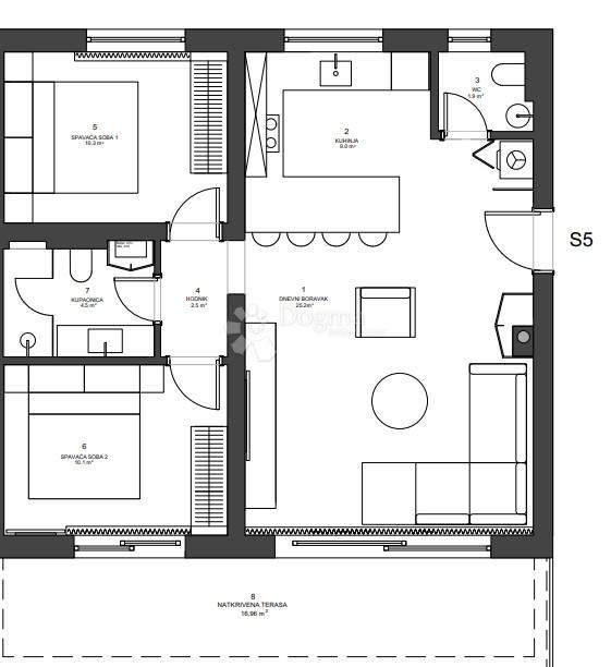 Allogio Zaton, Nin, 80,48m2