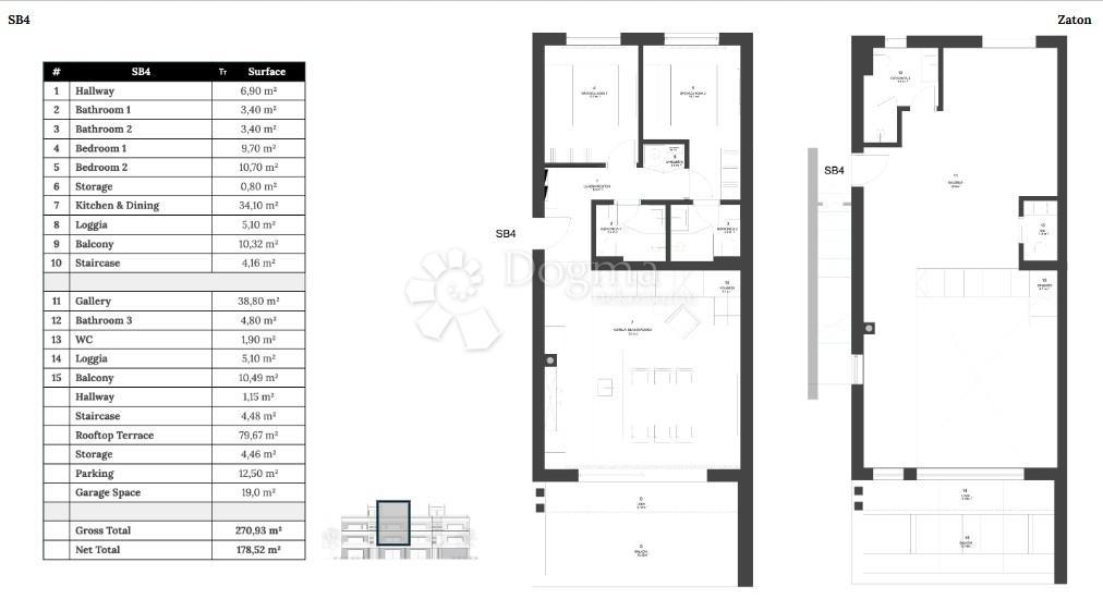 Allogio Zaton, Nin, 178,52m2