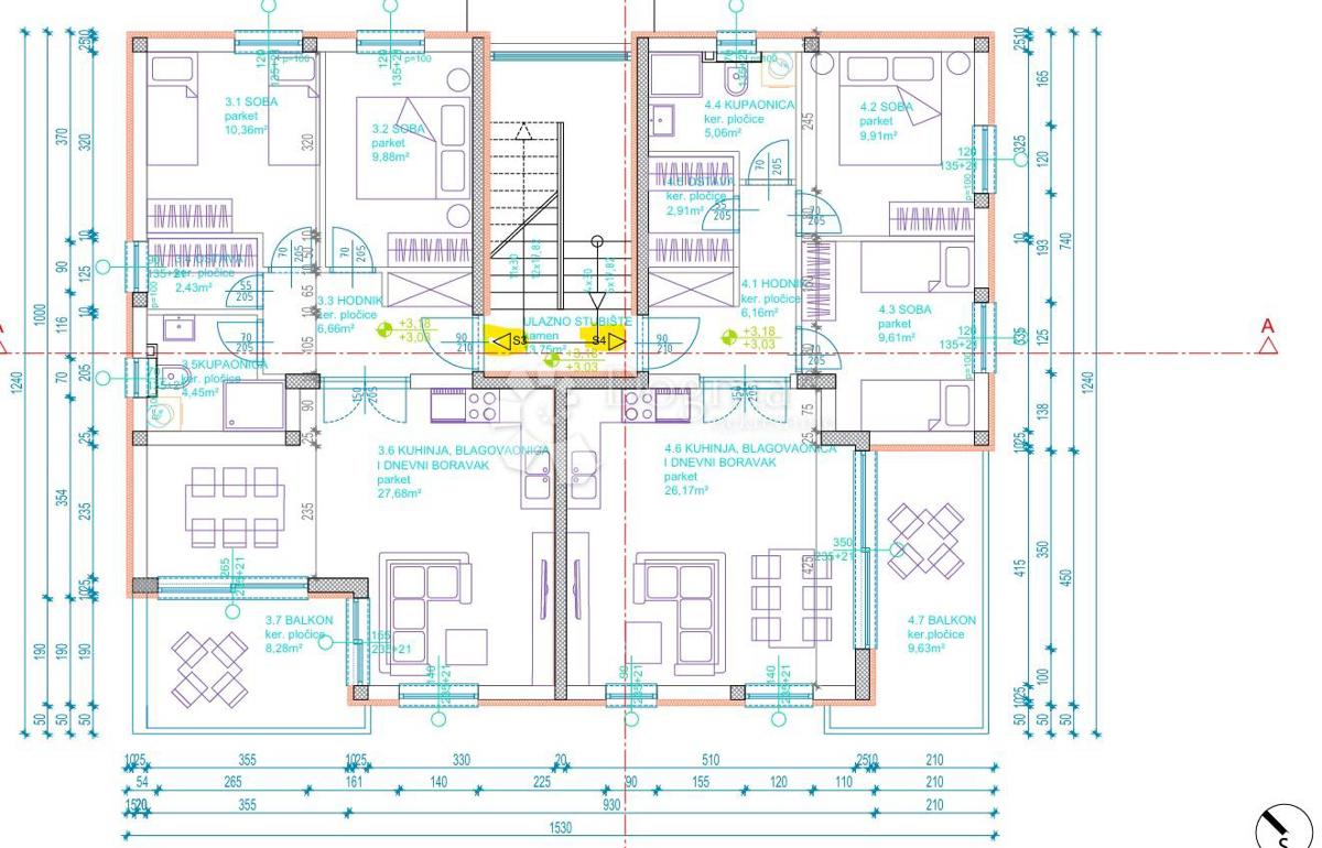 Allogio Sveti Petar na Moru, Sveti Filip I Jakov, 69m2