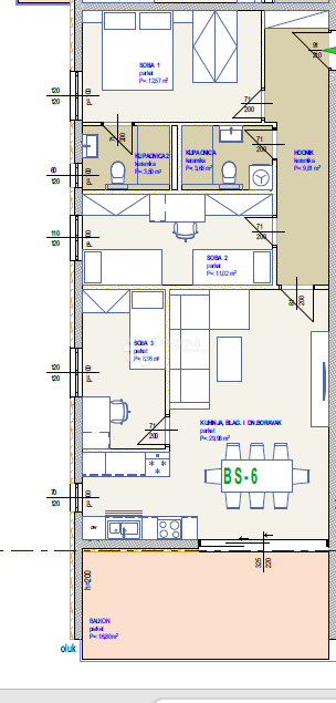 NUOVO EDIFICIO SEGET DONJI, APPARTAMENTO CON 3 CAMERE DA LETTO (BS-6) – A 200 m DAL MARE!