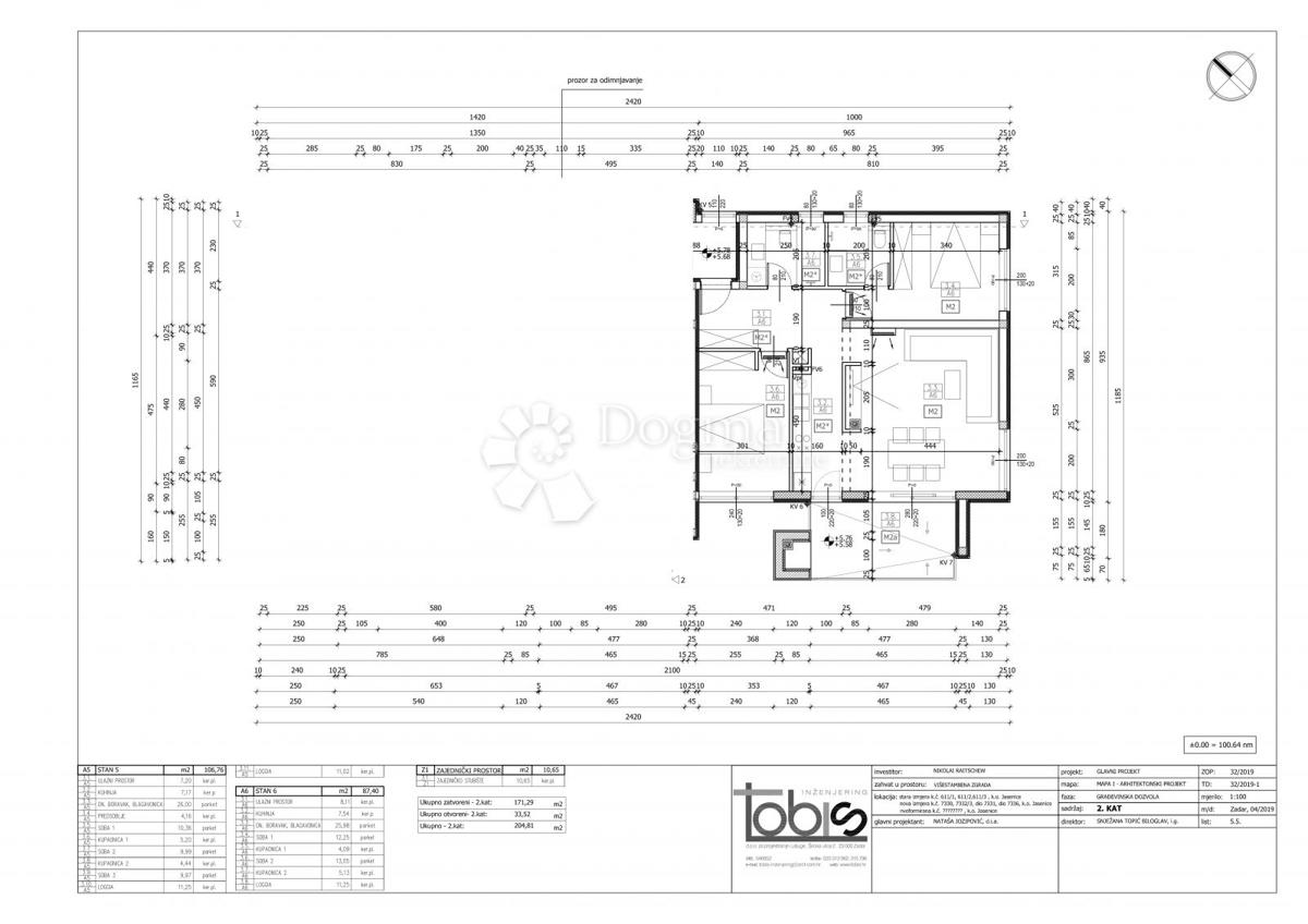 Allogio Maslenica, Jasenice, 107m2