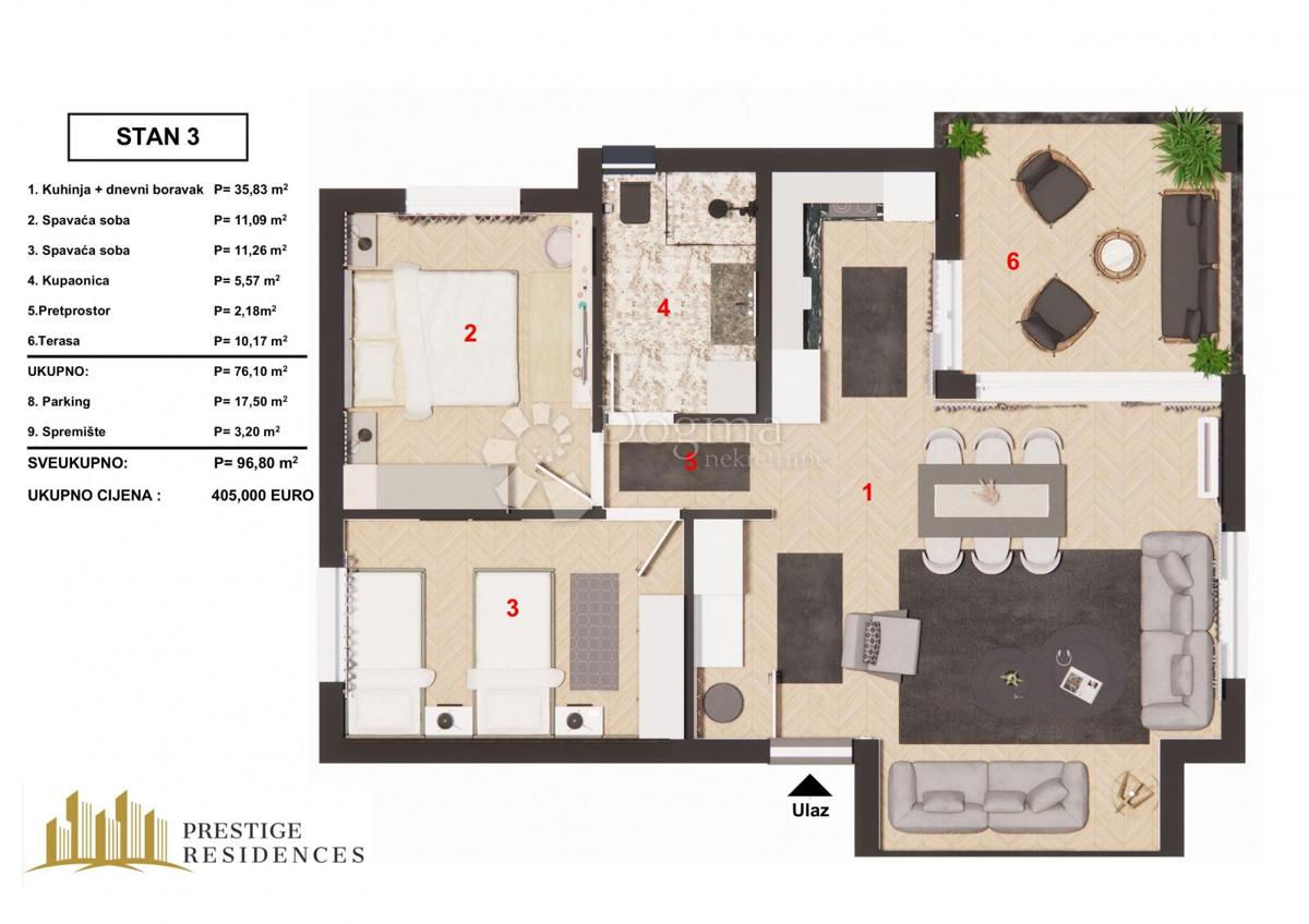 Allogio Brodarica, Šibenik - Okolica, 70,97m2
