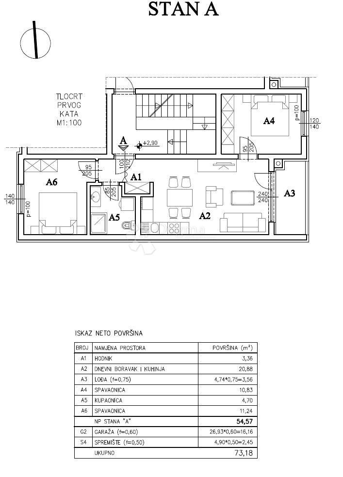 Allogio Šijana, Pula, 54,57m2