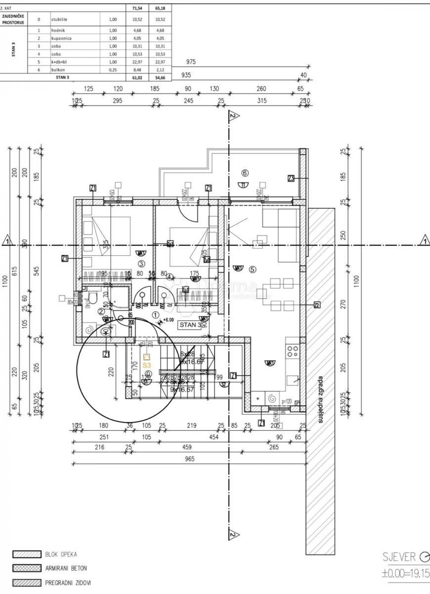 Allogio Okrug Gornji, Okrug, 61,02m2