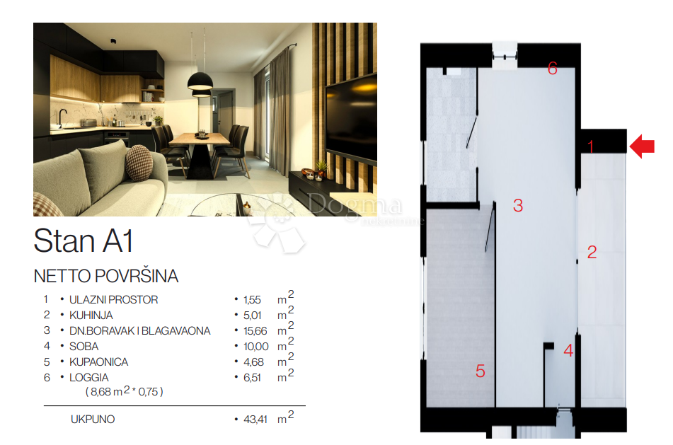 ROGOZNICA - APPARTAMENTO AL PIANO TERRA DI UN NUOVO EDIFICIO