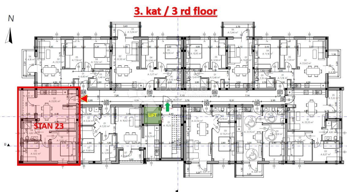 Allogio Monvidal, Pula, 54,96m2