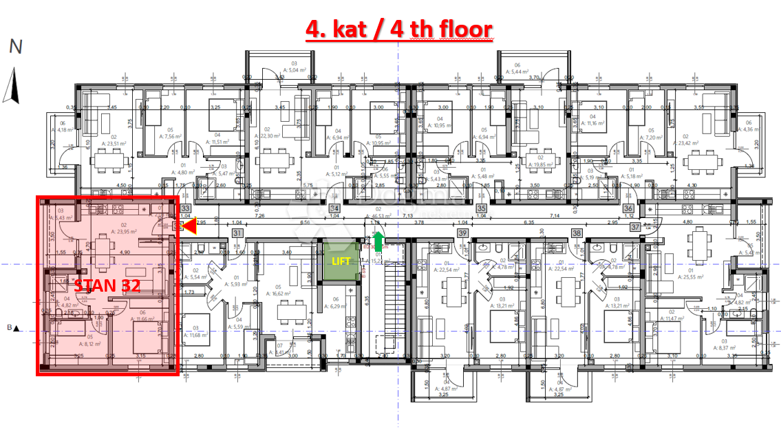 Allogio Monvidal, Pula, 54,96m2