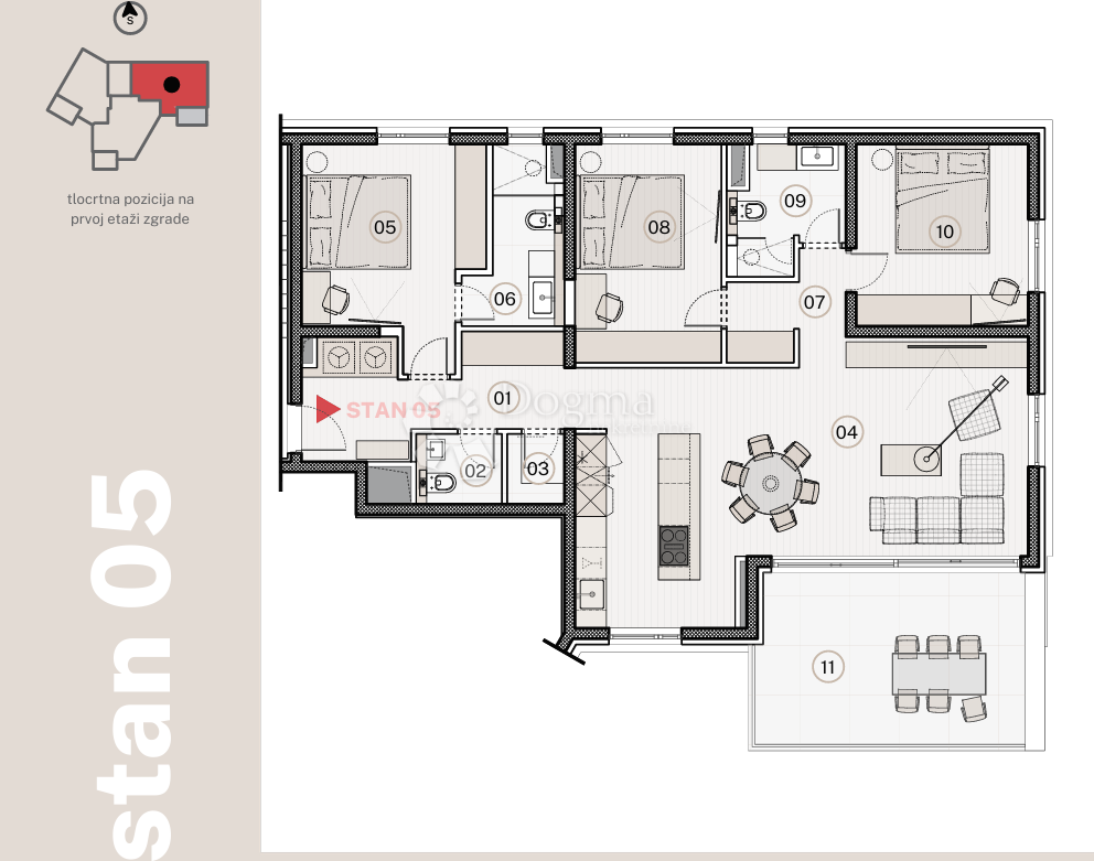 Allogio Jesenice, Dugi Rat, 96,79m2