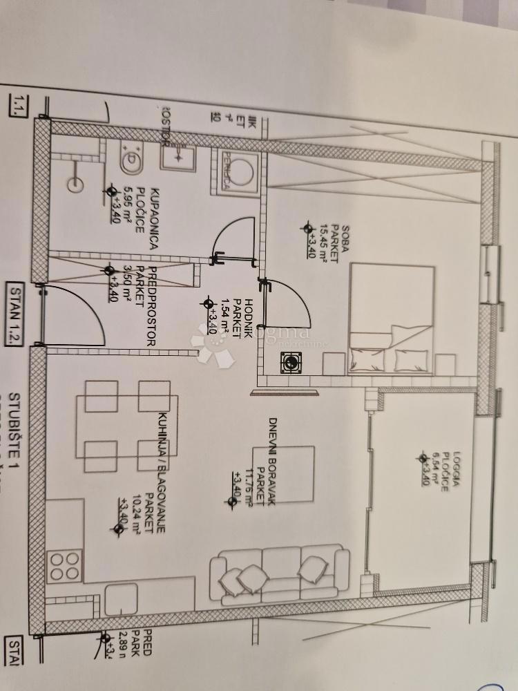 Appartamento Cres, 72,35m2