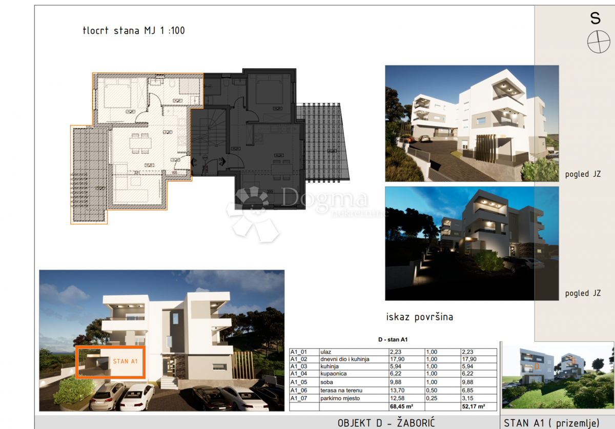 Allogio Žaborić, Šibenik - Okolica, 49,05m2