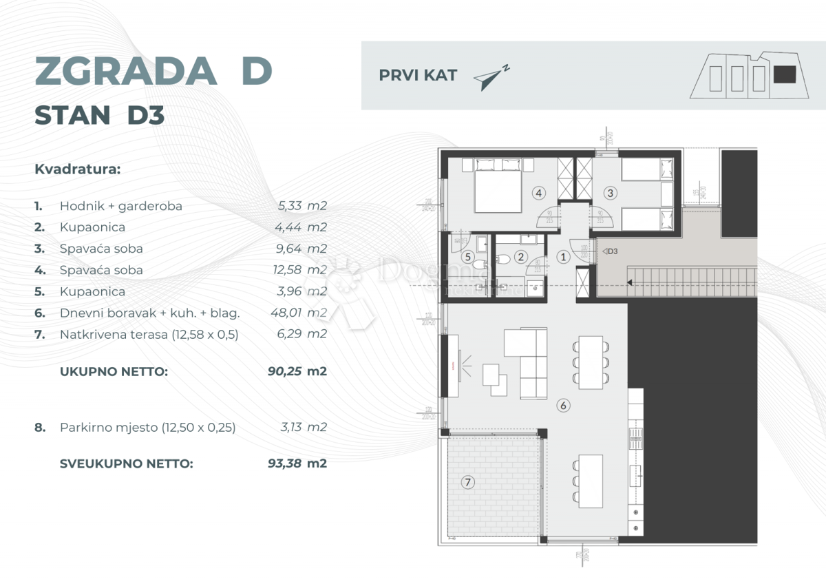 Allogio Fažana, 55,08m2