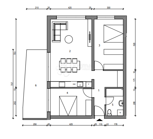 Allogio Sloboština, Novi Zagreb - Istok, 80,72m2