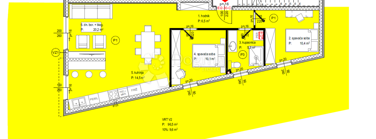 Allogio Crvene kuće, Zadar, 82,16m2