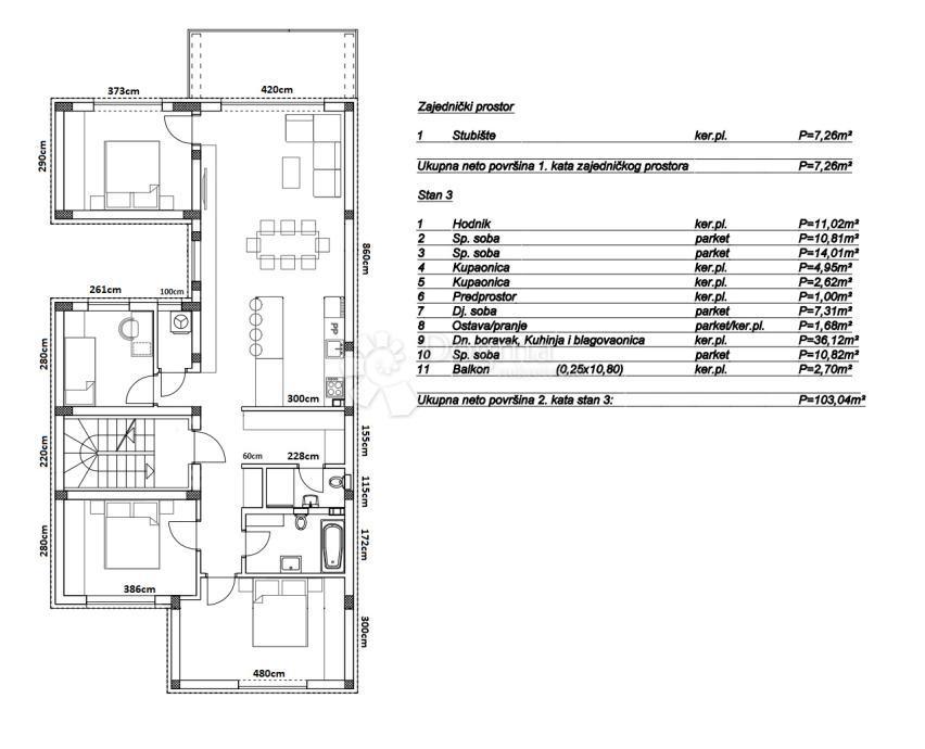 Allogio Retfala, Osijek, 108,43m2