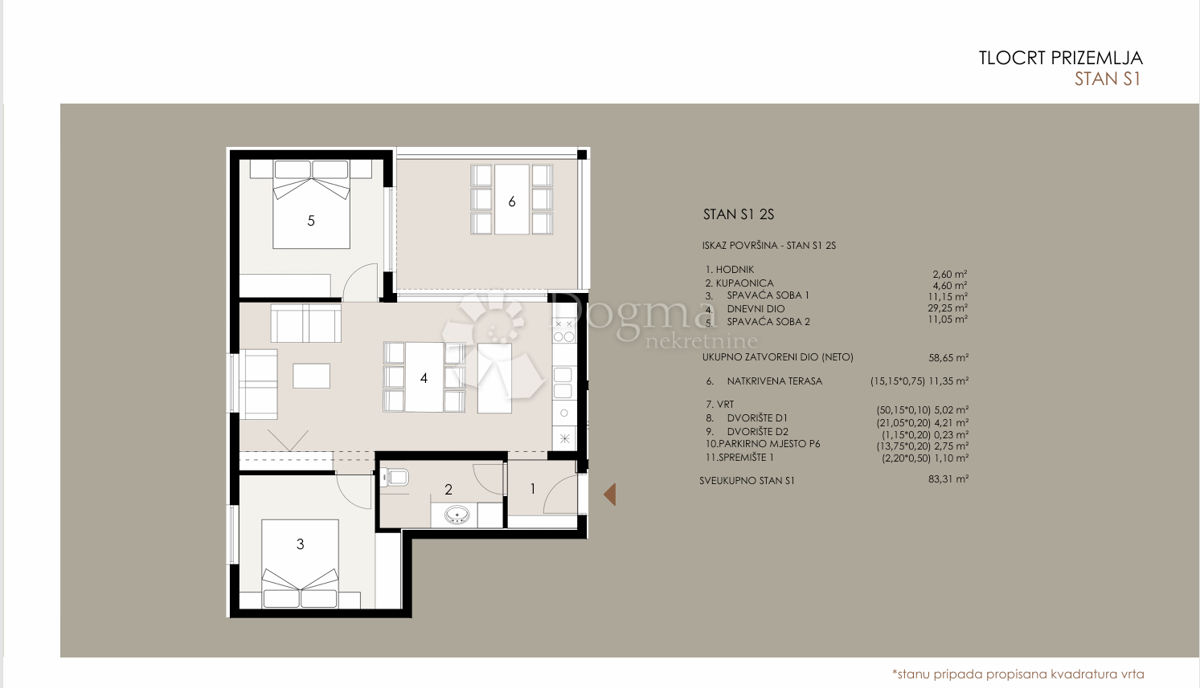 Allogio Privlaka, 83,31m2