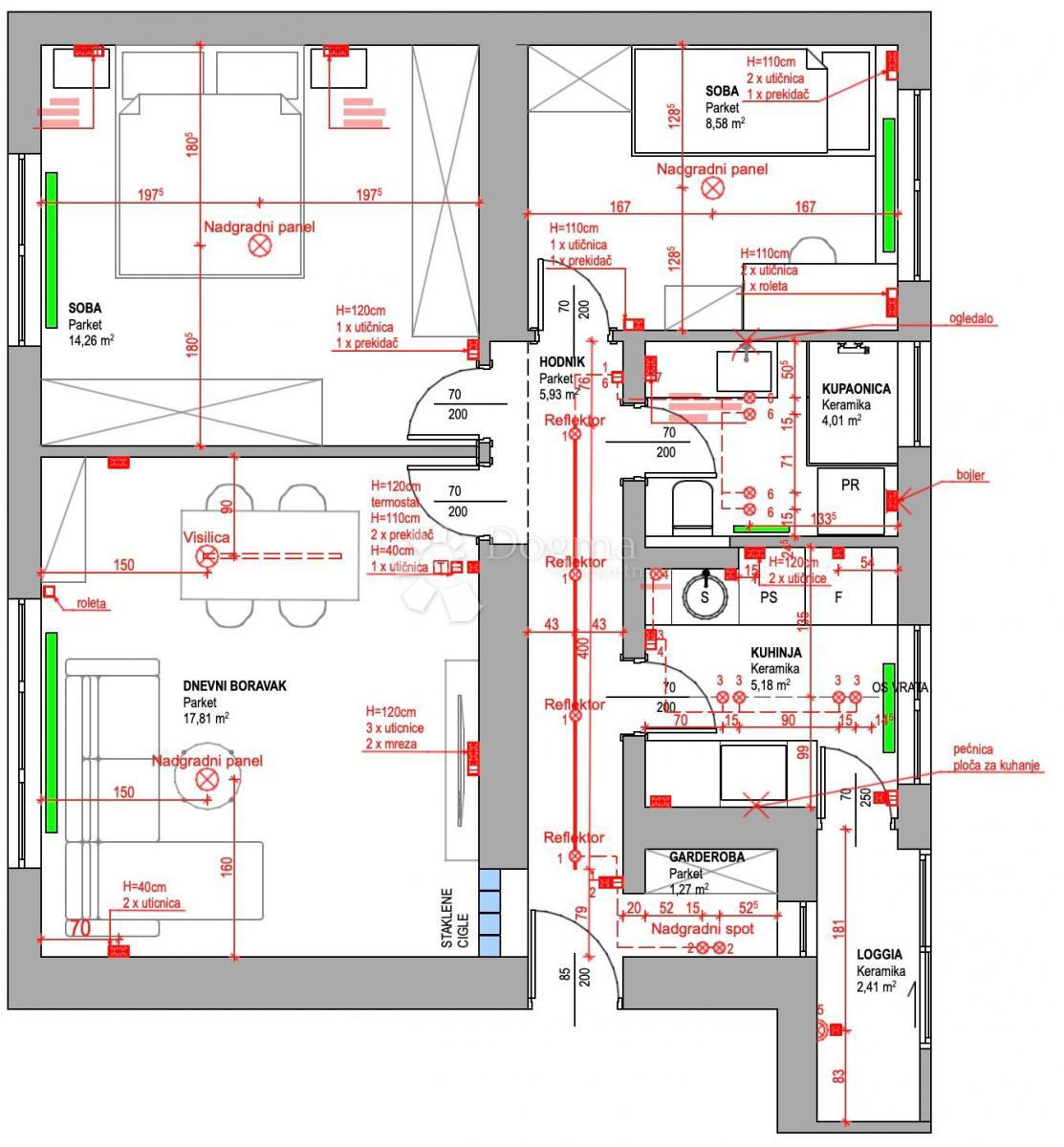 Allogio Donji grad, Donji Grad, 59,14m2