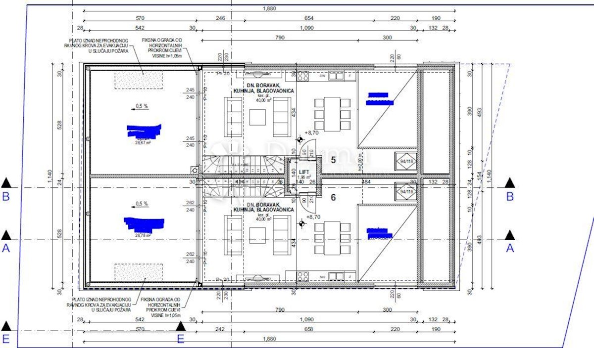 Appartamento Povljana, 122m2