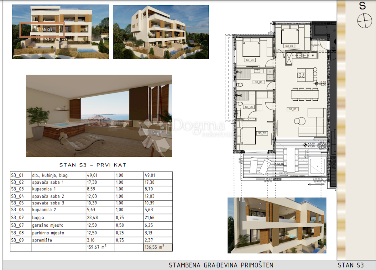 Allogio Primošten, 128,40m2