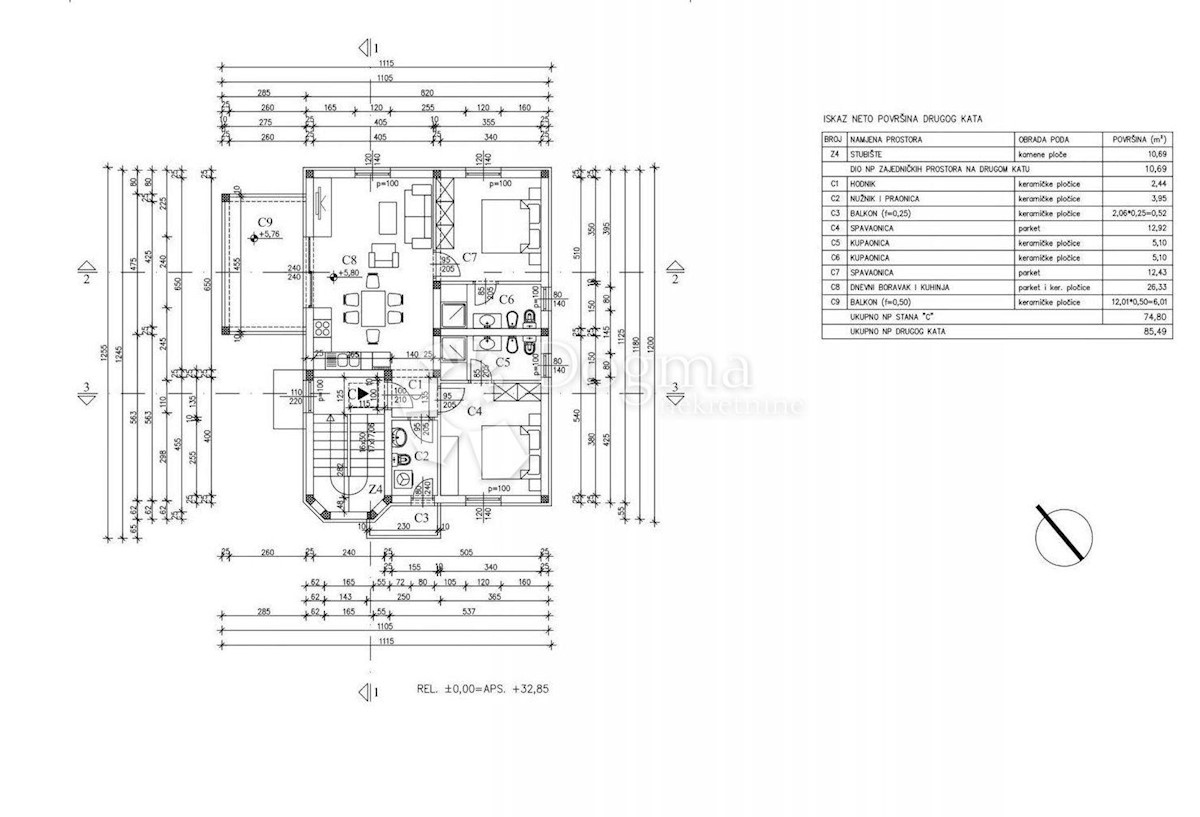 Allogio Medulin, 80,71m2