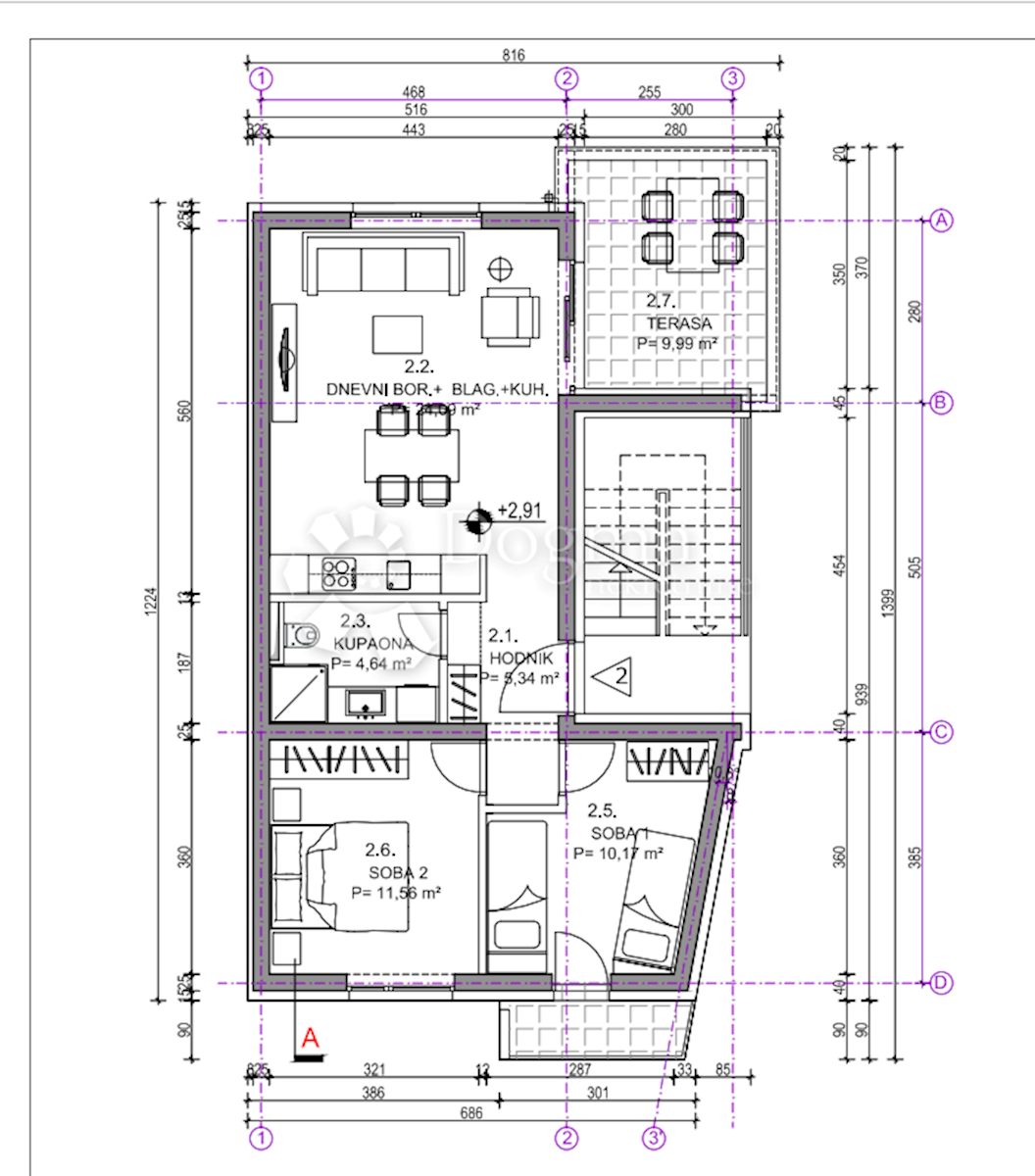 Appartamento Šilo, Dobrinj, 64,70m2