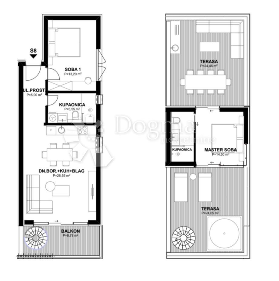 Allogio Komarna, Slivno, 83,60m2