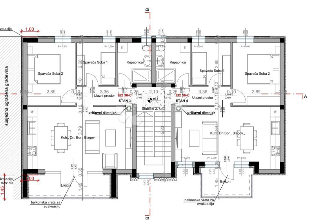 Allogio Valdebek, Pula, 54,80m2