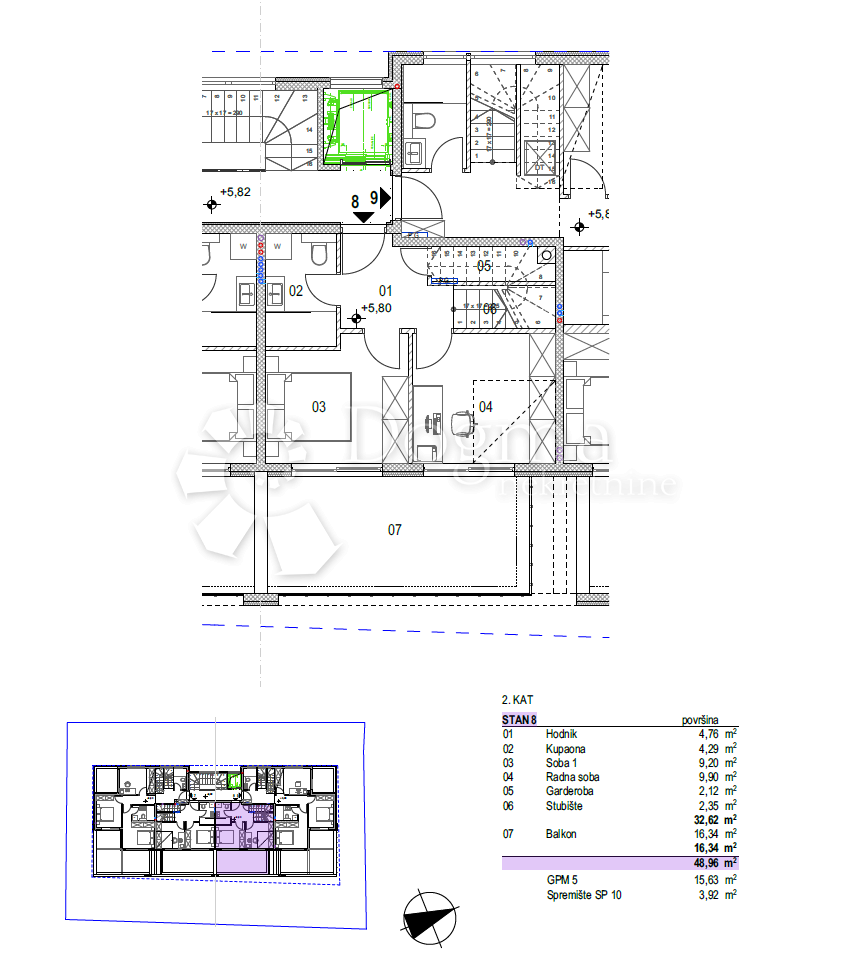 Allogio Povljana, 119,68m2