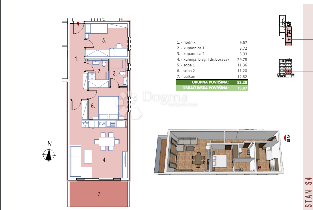 Allogio Seget Donji, Seget, 82,28m2