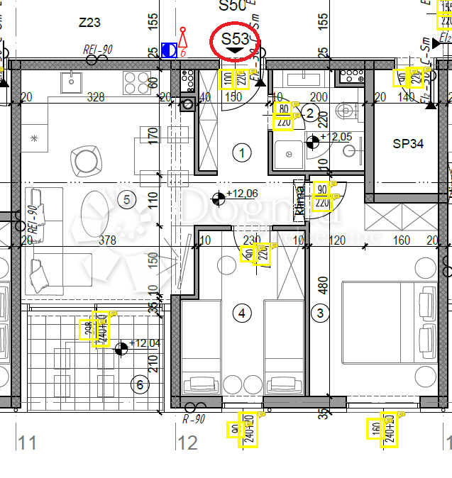 Allogio Monvidal, Pula, 49,05m2