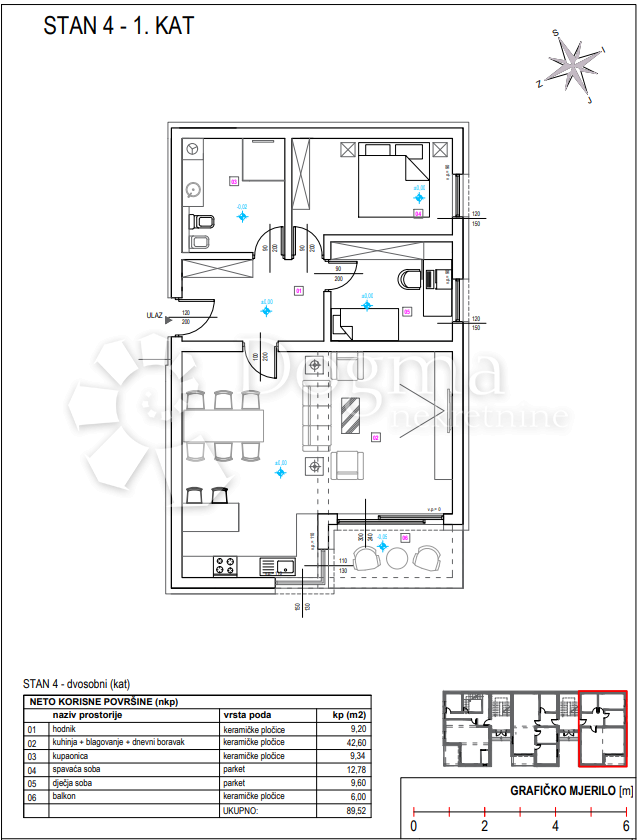 Allogio Centar, Varaždin, 89,52m2