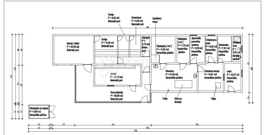 Locale commerciale Drniš, 237m2