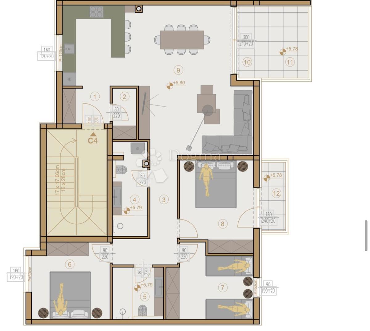 Allogio Centar, Pula, 54,75m2