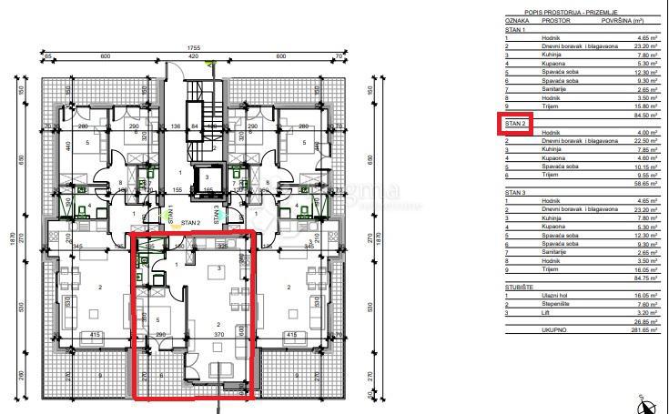 APPARTAMENTO VICINO A BUIE IN UNA NUOVA COSTRUZIONE MODERNA