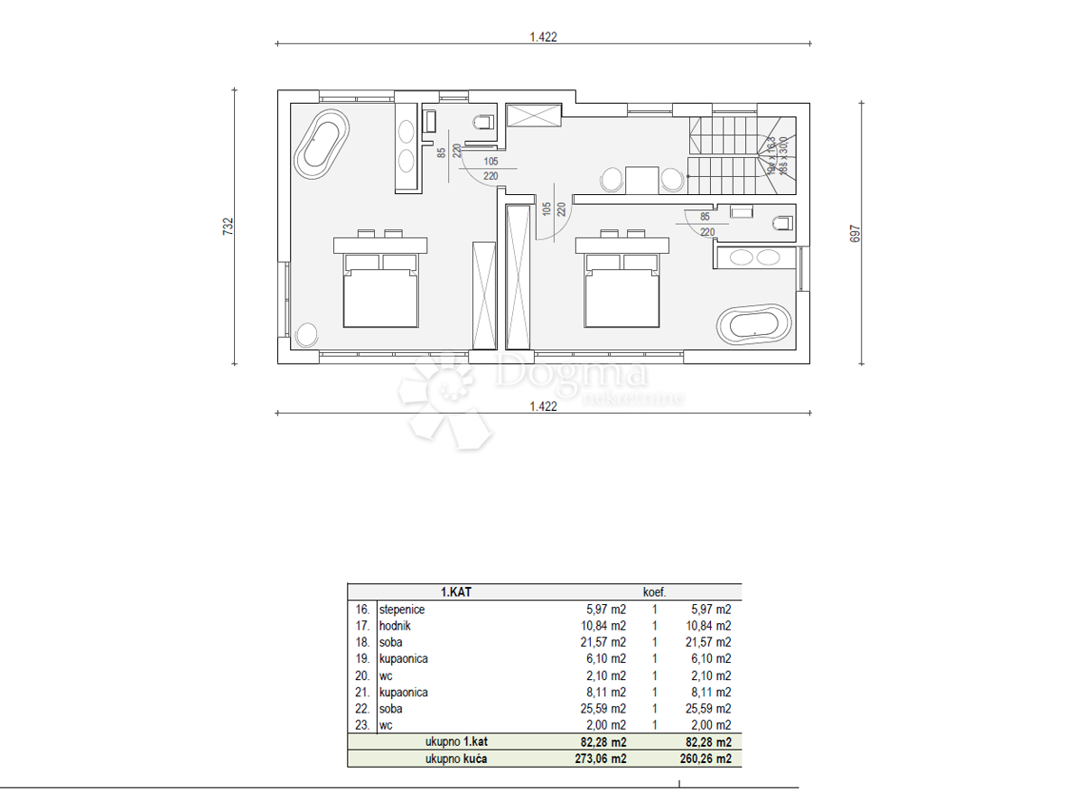Casa Motovun, 260,26m2
