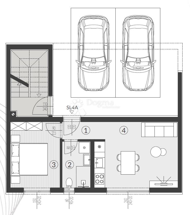 Allogio Štinjan, Pula, 57,13m2
