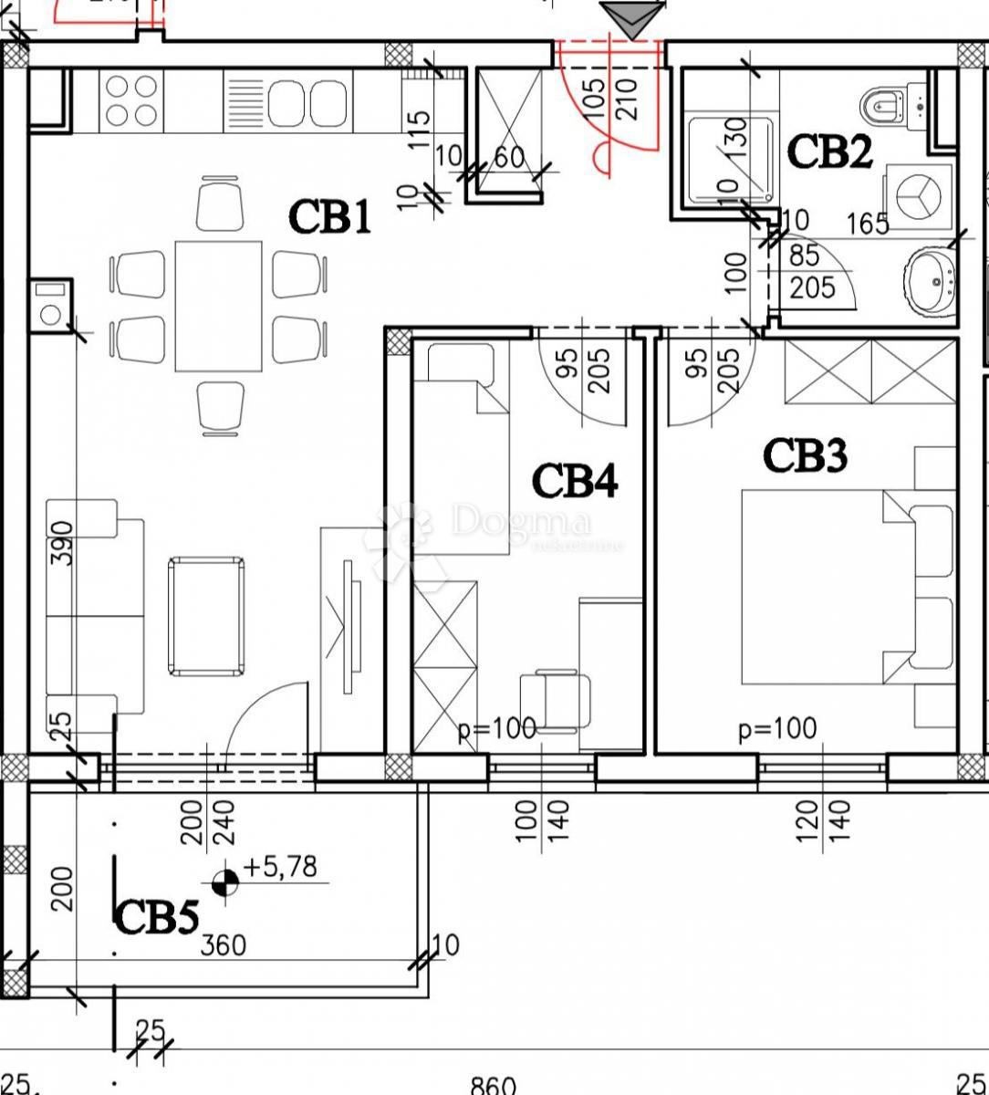 Allogio Monvidal, Pula, 53,93m2