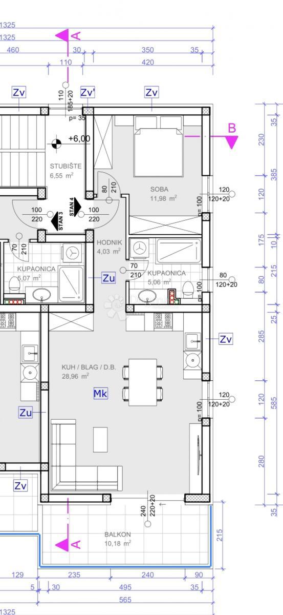 Allogio Donje Ražine, Šibenik, 55,12m2