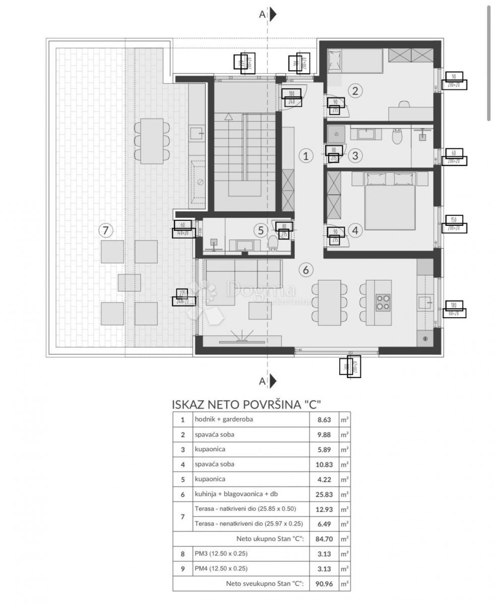 Allogio Medulin, 72,18m2