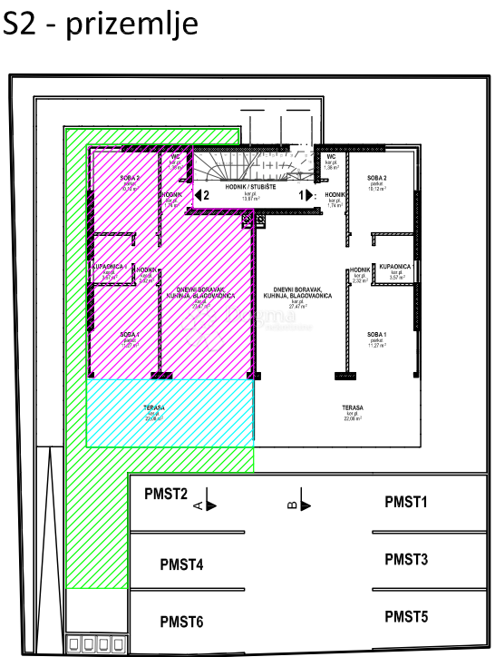 Allogio Povljana, 75,91m2
