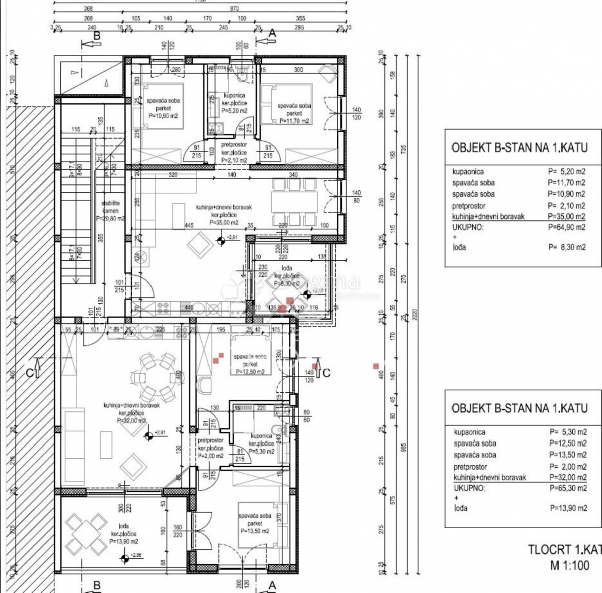 Allogio Žaborić, Šibenik - Okolica, 73,20m2