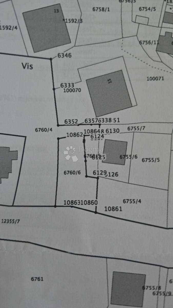 Terreno edificabile Vis, 480m2
