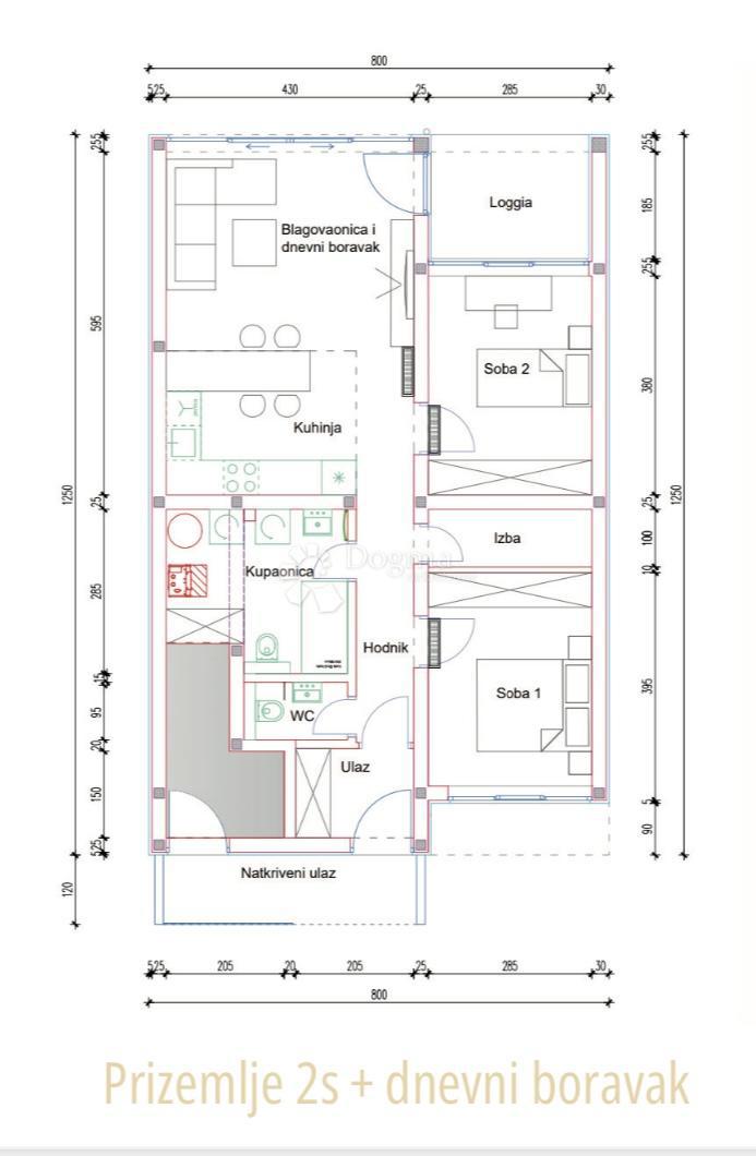 Allogio Antunovac, Virovitica, 102,86m2