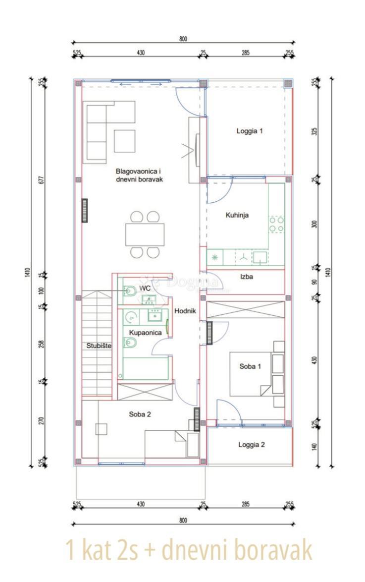 Allogio Antunovac, Virovitica, 102,86m2