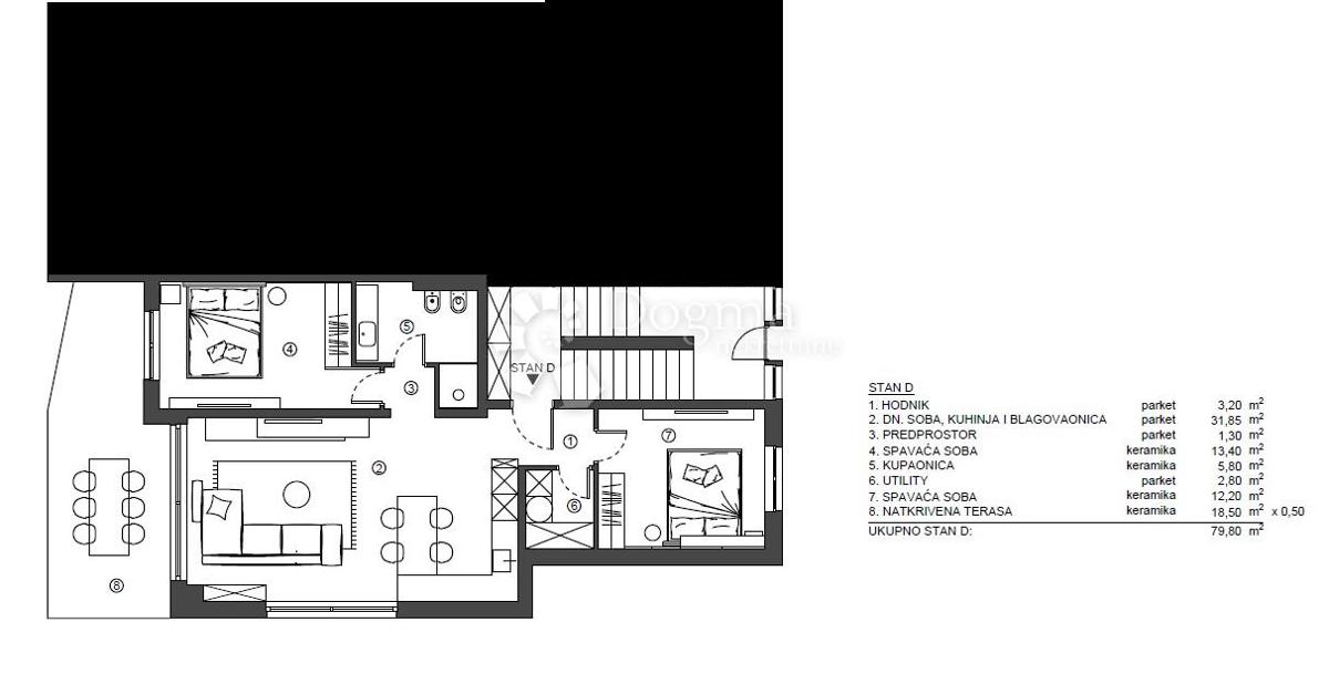 Nuovo edificio di alta qualità con vista sul mare